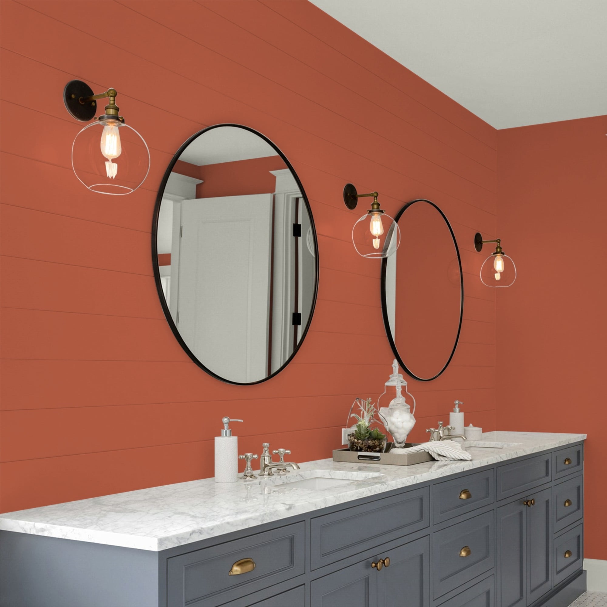 Glidden HEP Glowing Firelight / Orange, Eggshell Interior Paint with Primer, 1 Quart