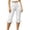 01 White, variant on Women's Laceup Hem Cargo Capris Straight Leg Lightweight Summer Loose Streetwear Hiking Pants with Pockets