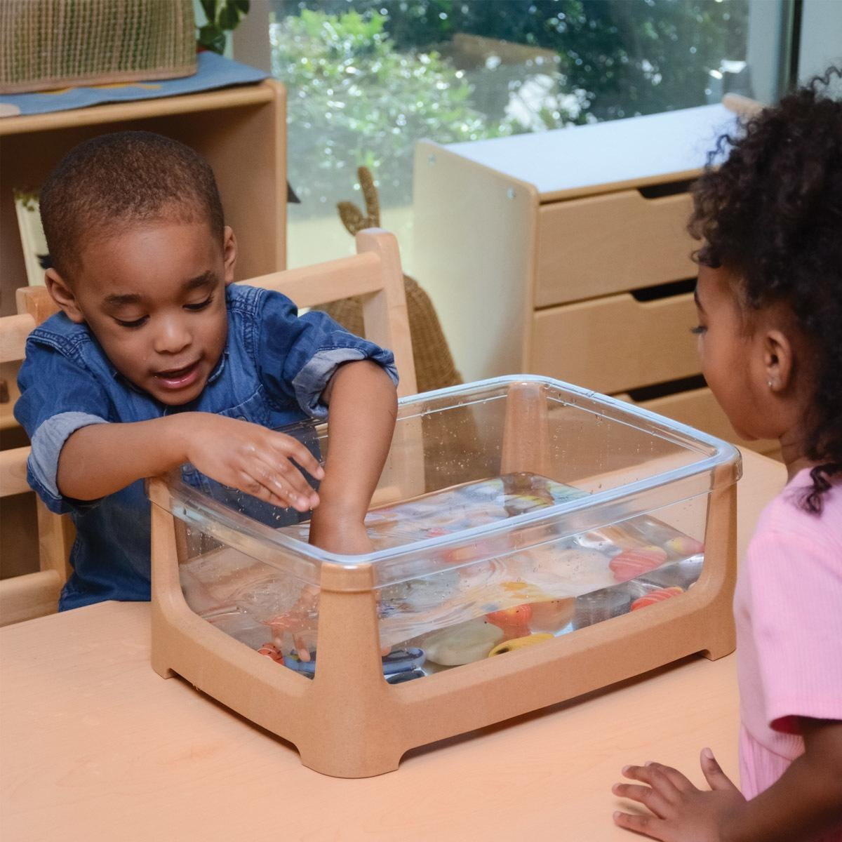 Kaplan Early Learning Company Tabletop Sand and Water Sensory Play Table for Toddlers, Age 2+