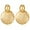 matte gold, variant on Big Disc Drop Earrings Gold Dangle Earrings Round Hammered Earrings Women