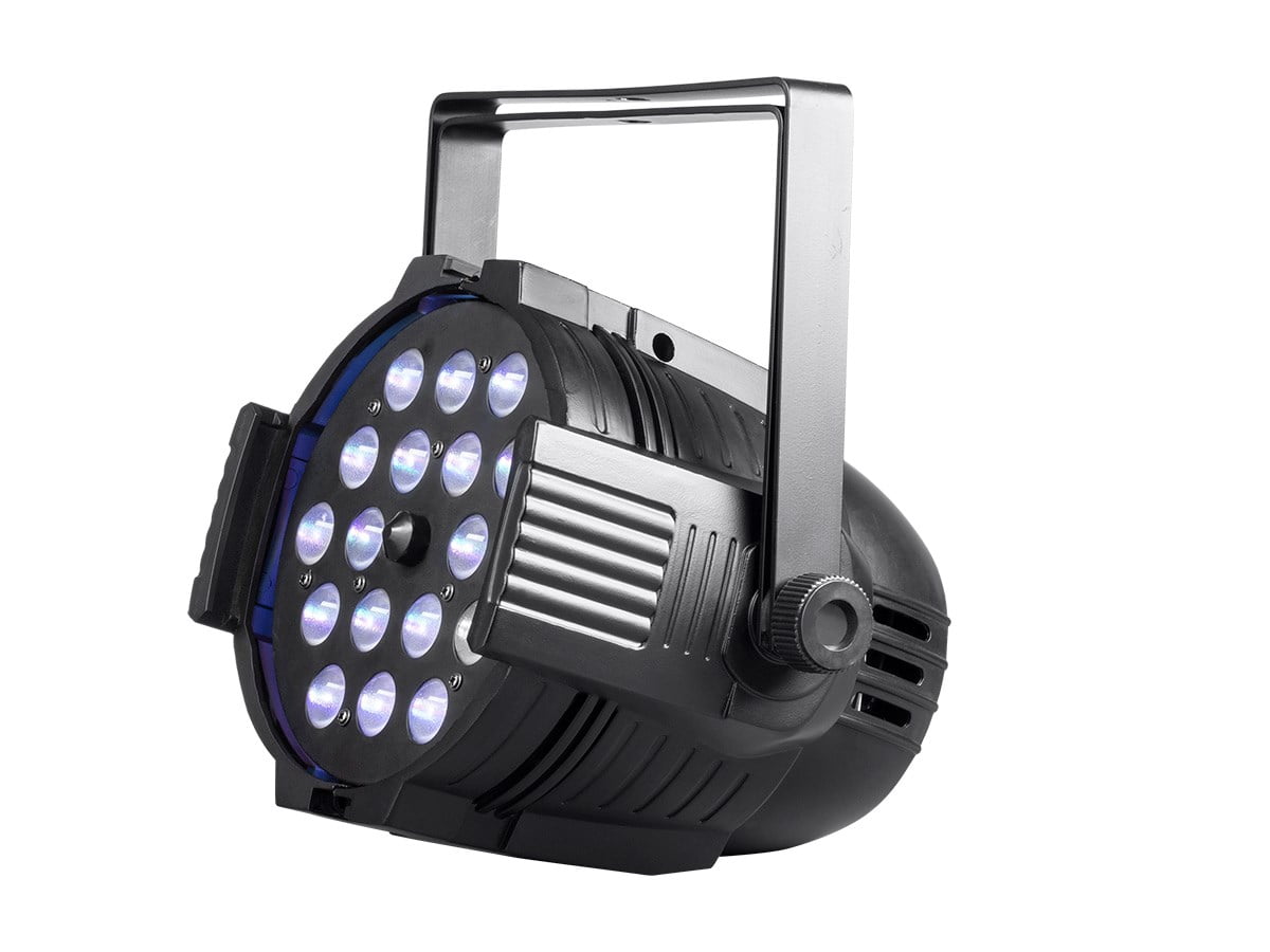 Monoprice Stage Wash PAR Stage Light With Zoom (RGBWA-UV), 18W, 18x LED  - Stage Right Series