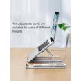 thumbnail image 4 of Available In Black & White, 1 Set Laptop Bracket, Computer Desktop Support Rack, Foldable Lifting Portable Monitor Cooling Stand, 10-Level Adjustable, 4 of 5