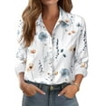 thumbnail image 4 of Zeagoo Button Down Shirts for Women Business Casual Printed Dressy Tops Long Sleeve Work Blouses Spring Shirts, 4 of 7