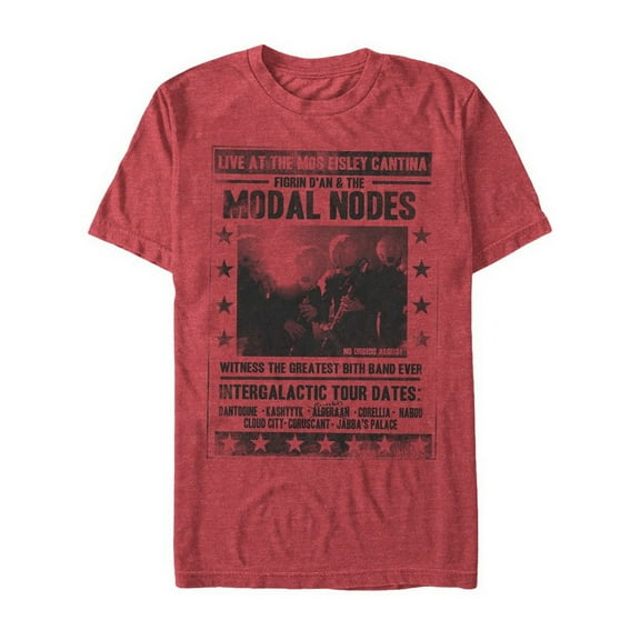 Men's Star Wars Modal Nodes Tour Dates  Graphic Tee Red Heather X Large