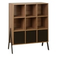 thumbnail image 4 of Librero Organizador 9 Cubos EKE – Madera Nogal Chocolate con 3 Puertas, Diseño Moderno Minimalista, 4 of 5