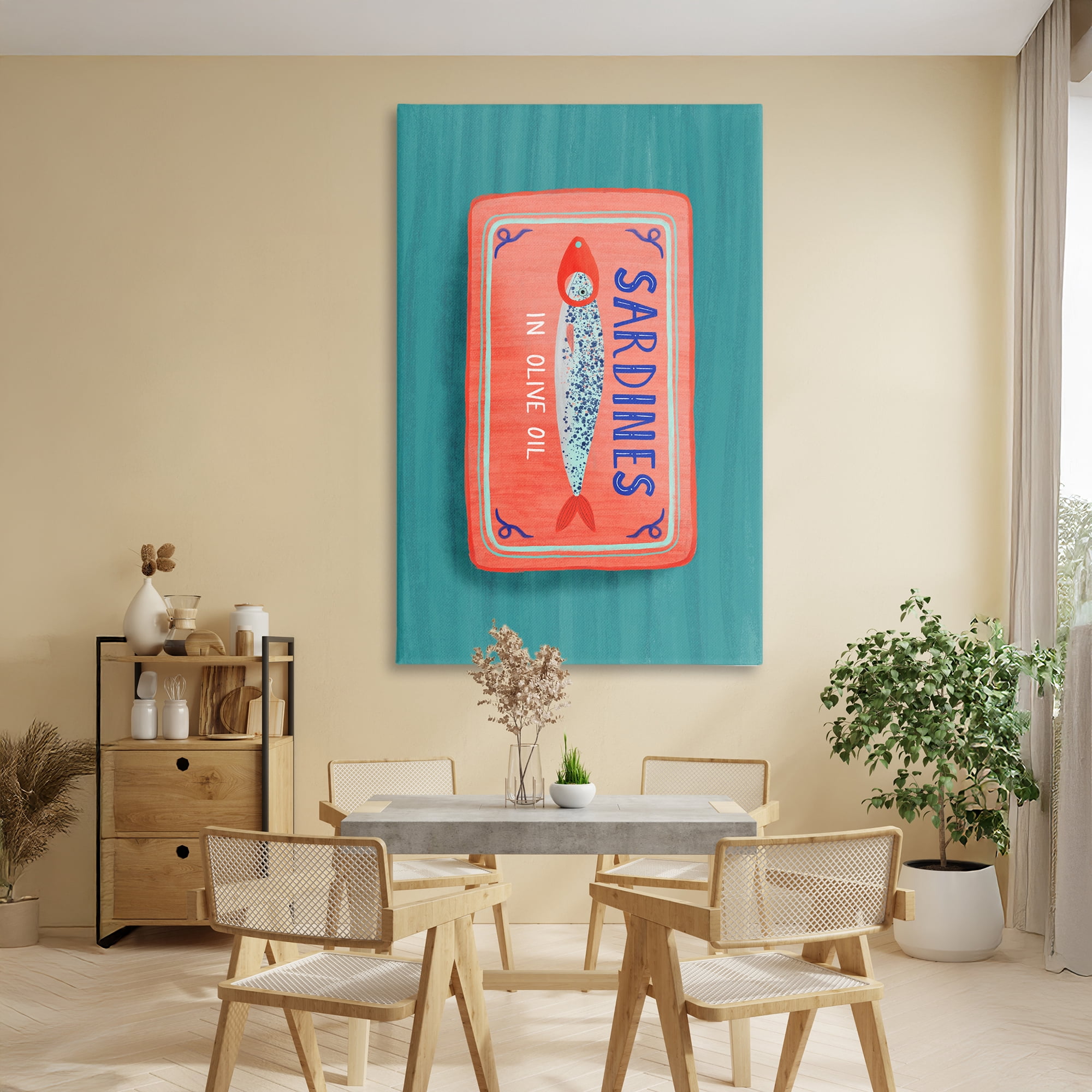 Stupell Industries Sardines Olive Oil Seafood Canvas Wall Art, design by Metka Hiti