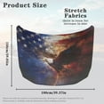 thumbnail image 7 of Uorisanigo Car Hood Cover Stretch Polyester Car Hood Waterproof Cover Automotive Accessories Suitable Most Automotive Sedans Trucks Pickup Sports Cars, Cool Eagle American Flag, 7 of 7