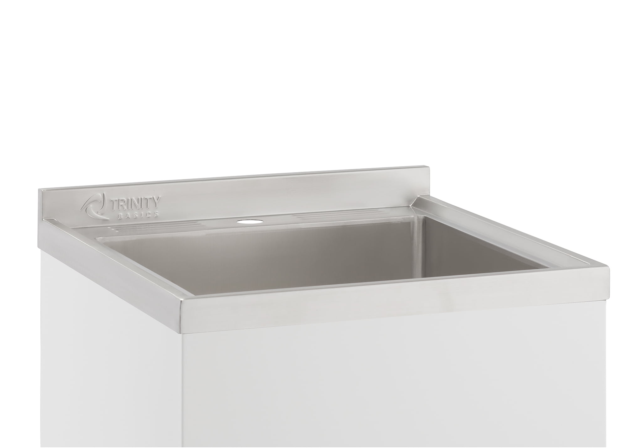 TRINITY BASICS | 18x16x13 Basin | Stainless Steel Utility Sink | NSF | White