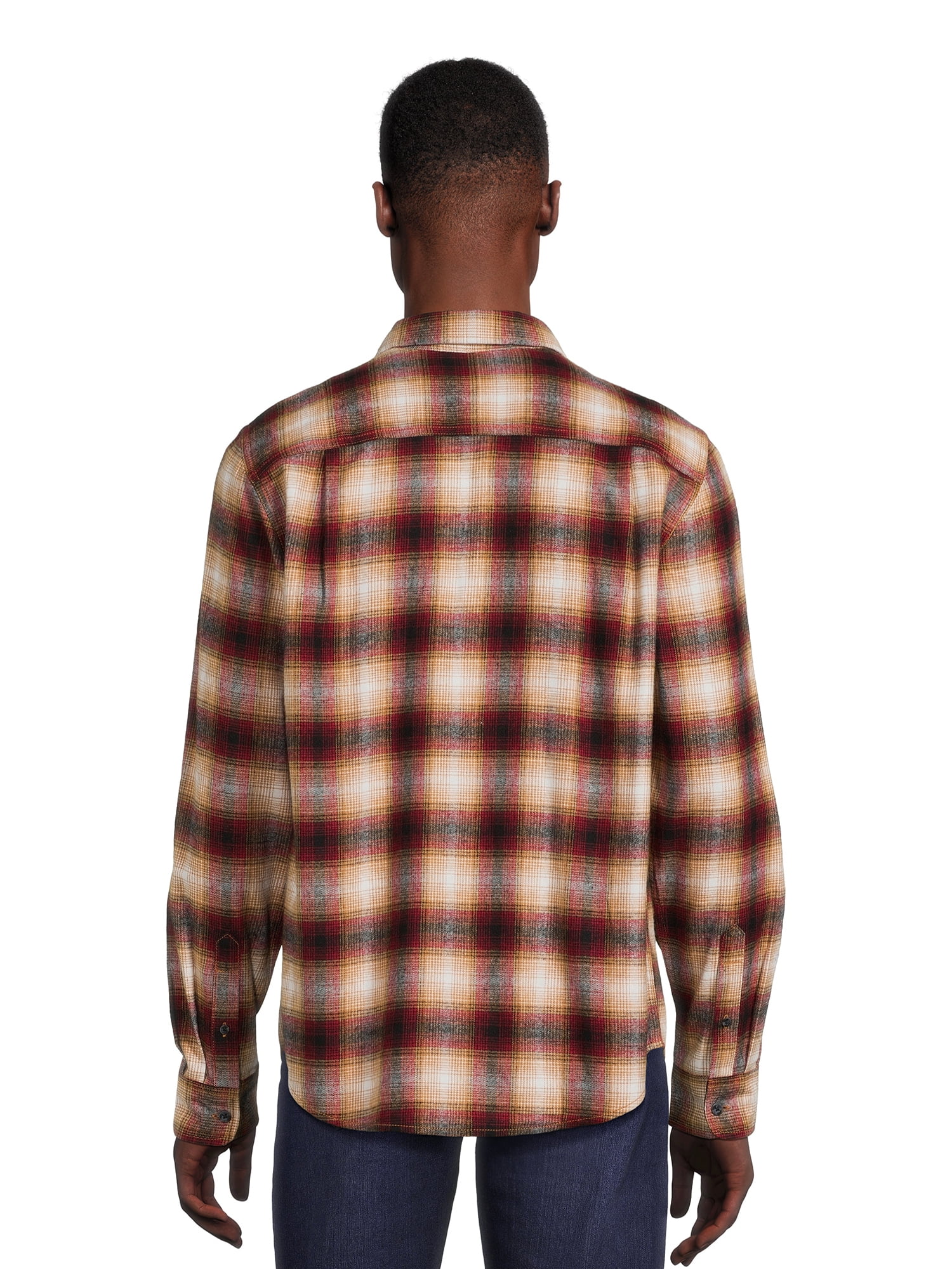 George Men's Long Sleeve Flannel Shirts, 2-Pack, Sizes S-2XL
