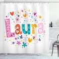 thumbnail image 1 of Ambesonne Laura Shower Curtain, Vintage Doodle Flowers, 69"Wx84"L, Multicolor, 1 of 3