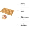 thumbnail image 2 of Bambloom Bamboo Bath Mat,Non-Slip Shower Mat for Bathroom,21x14in,Natural, 2 of 10