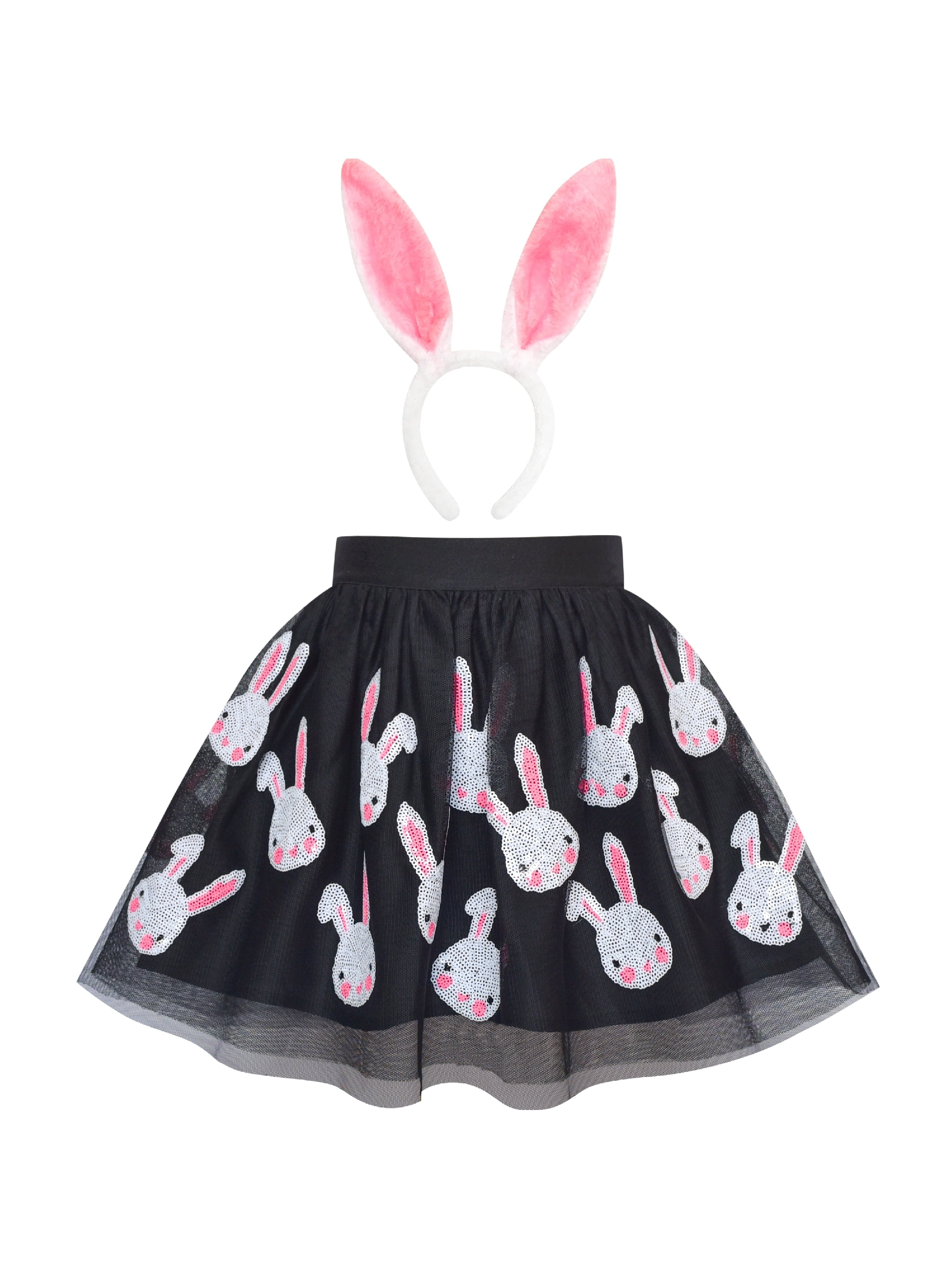 Girls Dress Black Bunny Skirt Rabbit Easter Skirt 2-3 Years 