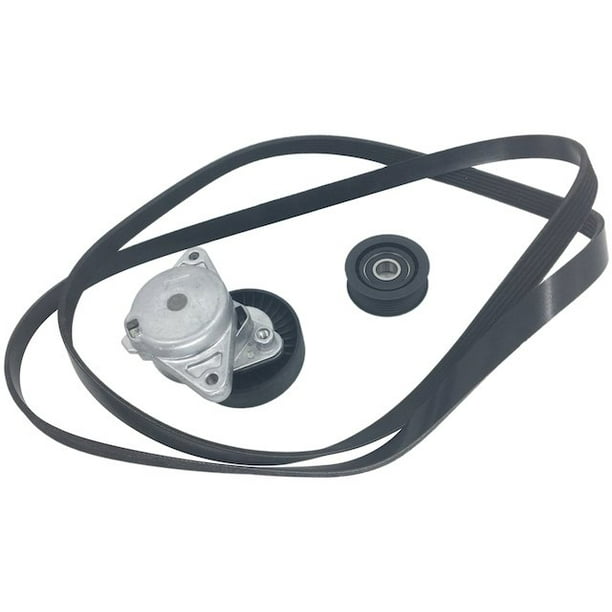 Accessory Serpentine Belt and Tensioner Kit 3 Piece Compatible with