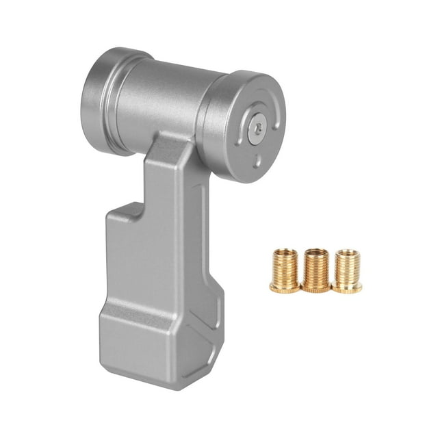 Cabezal de Perilla de cambio de marchas Cola con tres adaptadores Piezas de repuesto de aluminio 118 mm plata