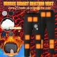 thumbnail image 3 of Wyobmus Heated Pants for Men Women Electric Usb 21 Heating Zones 3 Temperature Control Elastic Waist Drawstring Trousers Winter Warm,Battery Not Included K-Black, 3 of 9