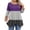 Tops-Purple, variant on Gamivast Womens Plus Size Tops 3/4 Sleeve Color Block Oversized Tunic Shirts Holiday Casual Crew Neck Asymmetric Hem Blouse Summer Spring Outfits