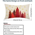 thumbnail image 4 of Red Christmas Lumbar Pillow Covers 12x20 Inch Set of 2 Santa Tree Gold Snowflake Xmas Rectangular Throw Pillows For Couch Winter Holiday Pillow Cases Farmhouse Home Decor For Sofa Porch Outdoor, 4 of 6