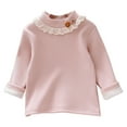 thumbnail image 3 of Ahuyic Kids Casual Long Sleeved Blouse Top, Autumns/Winter Long Sleeve For Kid, Girls Autumn and Winter Half High Collar Lace Warm Top Long Sleeve Round-Neck Blouses & Shirts, 3 of 5