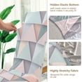 thumbnail image 5 of Yayeee 4 Pack Dining Chair Covers Stretch Parson Chairs Slipcovers Seat Protector, Green Geometric, 5 of 6