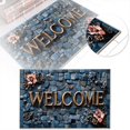 thumbnail image 1 of 3D Floral Print Doormat Set Modern Bath Rug And Entryway Carpet With High Absorbency Machine Washable Floor Mat For Bathroom Front Door Indoor D Modern Blanket Fuzzy Blankets And Throws Soft Living, 1 of 3