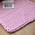 thumbnail image 1 of Weighted Chunky Knit Blanket,Casual Handwoven Blanket with Over-Sized Loop Pattern,Bulky Sofa Throw Hand-Made Pet Bed Chair Mat Rug,Pink2,100x200cm(39x79in), 1 of 7