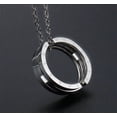 thumbnail image 2 of Titanium Steel Couple Rings, Polished Geometric Design, Non-Inlay, His and Hers Matching Rings, 2 of 6