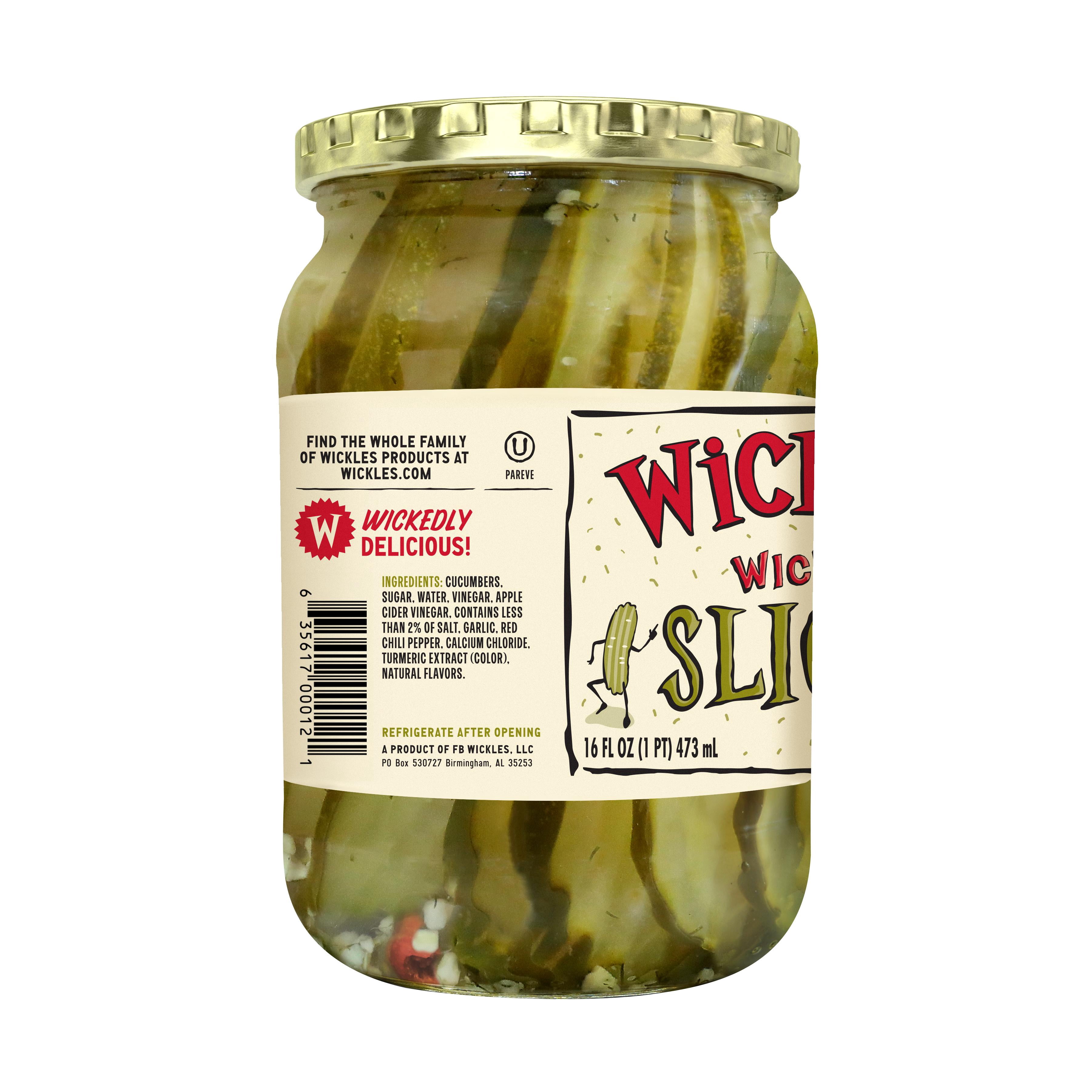 Wickles Wicked Pickle Slices, 16 fl oz Jar