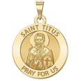 thumbnail image 2 of Picturesongold.Com Saint Titus Religious Medal Necklace Pendant - 2/3 inch Size of Dime, Sterling Silver, 2 of 3