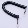 thumbnail image 3 of GJX 5Pack Rj11 Telephone Extension Cord Wire,Phone Curly Line Cable 6.5Feet/2M Black, 3 of 7