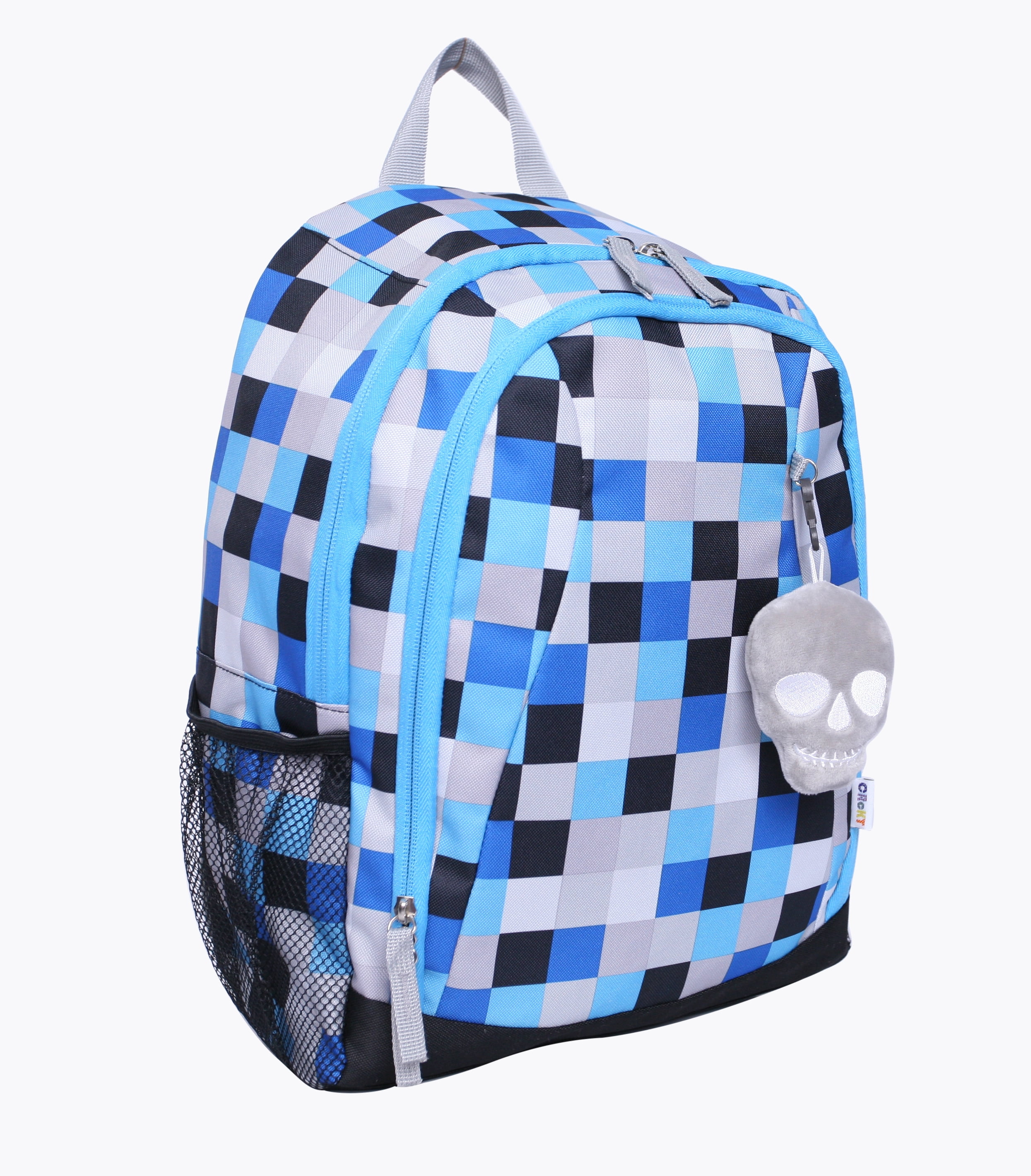 Crckt Kids 15" Backpack, Blue Grid