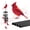 Cardinal, variant on Butterfly Wind Chimes for Outside 39", Metal Outdoor Windchimes, Patio Decor Gifts for Women