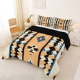 thumbnail image 2 of Homewish Vintage Boho Rhombus Queen Comforter Set,Abstract Stripes Comforter Sets Queen,Cream,Black Reversible,3-Piece,1 Comforter and 2 Pillowcases, 2 of 7
