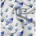 thumbnail image 1 of Soimoi White Heavy Satin Fabric Shells Ocean Printed Fabric 1 Yard 54 Inch Wide, 1 of 6