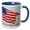 Blue/White, variant on 3drose, an American Flag-support Our Troops, 11oz Mug