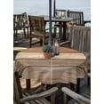 thumbnail image 2 of Outdoor Tablecloth with Umbrella Hole for Patio/Picnic/Party/Camping, Farmhouse Beige Brown Waterproof Table Cloth Round Cover Washable, Vintage Wooden Striped (Dia 54"), 2 of 8