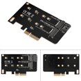 thumbnail image 3 of Qiilu 2 Ports NGFF M.2 B + M Key To PCI-E 4X 3.0 Adapter Card SSD To PCI Express, M.2 To PCI-E 4X Adapter, M.2 To PCI-E Adapter, 3 of 8