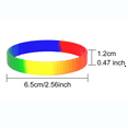 thumbnail image 2 of 100 Pcs Wristband Bulk Silicone Rainbow Wristband Pride Bracelet Gifts Pride Accessories Decorations Supplies, 2 of 7