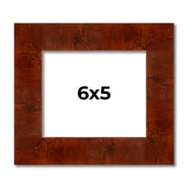 6x5 Walnut Brown Veneer Real Wood Picture Frame Width 1.75 inches | Interior Frame Depth 0.5 inches