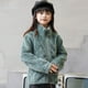 thumbnail image 5 of Sudadera Para Niños Pequeños Forro Polar Para Otoño E Invierno Tops De Forro Polar Más Cárdigan De Forro Polar Coral Suéter Con Capucha Verde Odeerbi LM103-7703, 5 of 7