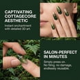 thumbnail image 2 of 24PCS Press On Nails, Green Press on Nails Medium Almond Fake Nails, 3D Flower False Nails Spring Summer Nails, Soft Press on Fake Nail with Designs for Women, 2 of 10