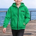 thumbnail image 6 of LIaqionyy Boys Hoodies Jacket Casual Outerwear Kids Lightweight Zip Hooded Cute Coat with Pockets, 6 of 8