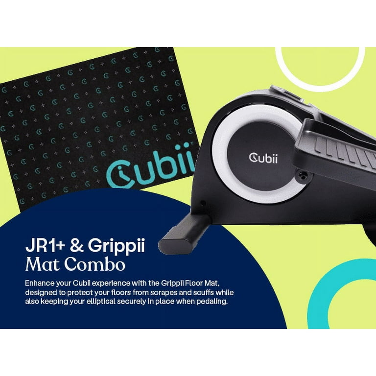 Cubii Grippii Non-Slip Elliptical Mat, 20 x 2675 in, 4 mm Thickness, Aqua, Thermoplastic Rubber, Size: 20 x 26.75