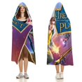 thumbnail image 3 of El Planeta del Tesoro Manta Capa con Capucha Anti-Bolitas, Manta de Lana Ártica Suave, Manta Portátil de Felpa Ligera y Lujosa, Poncho para Siesta en Casa y Oficina, 100*130cm, 3 of 6