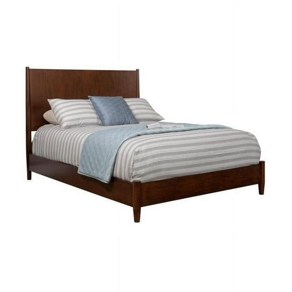 Alpine Furniture Flynn Standard King Platform Bed in Walnut