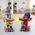 thumbnail image 4 of Remote Control Transform Car Robot Toy With Lights Deformation Rc Car 2.4ghz 1:18 Rechargeable 360rotating Stunt Race Car Toys For Kids Boys Girls Age, 4 of 5