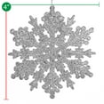 thumbnail image 2 of Ornativity Silver Glitter Snowflake Ornaments Holiday Wedding Sparkle Hanging Plastic Snowflake.42lb, 2 of 5