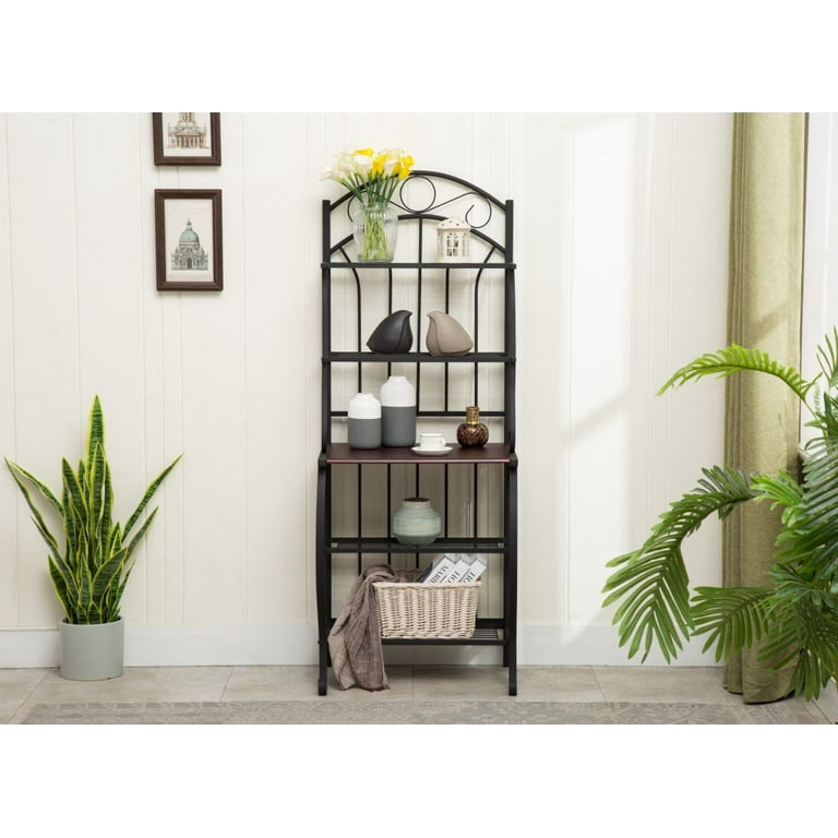 Metal bakers rack cherry & bronze sale