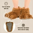 thumbnail image 5 of LazyOne Animal Paw Slippers for Adults and Kids, Cozy, Soft, Fun, Costume, Bear, Monster (Brown, X-Large), 5 of 7