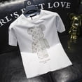 thumbnail image 4 of Violent Bear Half Hot Diamond Camiseta Hombres Algodón Puro Manga Corta ins Fashion Boys Toppangjing, 4 of 4