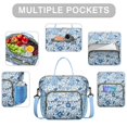 thumbnail image 2 of Pioneer Flower Floral Print Pattern Womens Lunch Box for Work,Insulated Large Lunch Bag for Tween and Teen,Loncheras Para Mujer,Leakproof Adult Lunch Bag for Work,Beach,Travel,Picnic,Camping, 2 of 7